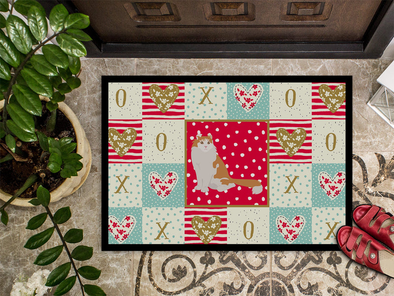 American Curl Cat Love Doormat - 18x27 Decorative Floor Mat – Indoor/Outdoor Rug with Artistic Flair CK5735MAT