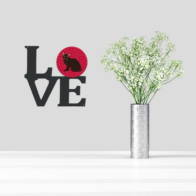 Burmese Cat Love Metal Wall Artwork LOVE CK5747WALV