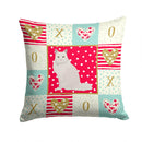 Chantilly Tiffany Cat Love Throw Pillow - 14x14 Decorative Pillow – Art for Your Home & Patio CK5751PW1414