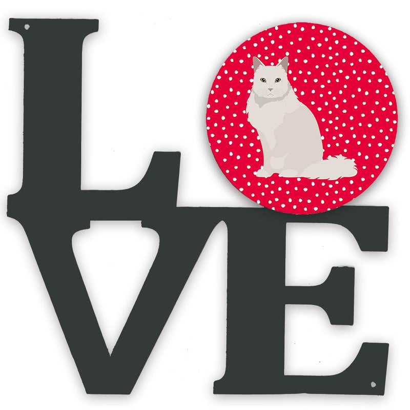 Chantilly Tiffany Cat Love Metal Wall Artwork LOVE CK5751WALV