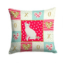 Korean Bobtail Cat Love Throw Pillow - 14x14 Decorative Pillow – Art for Your Home & Patio CK5768PW1414