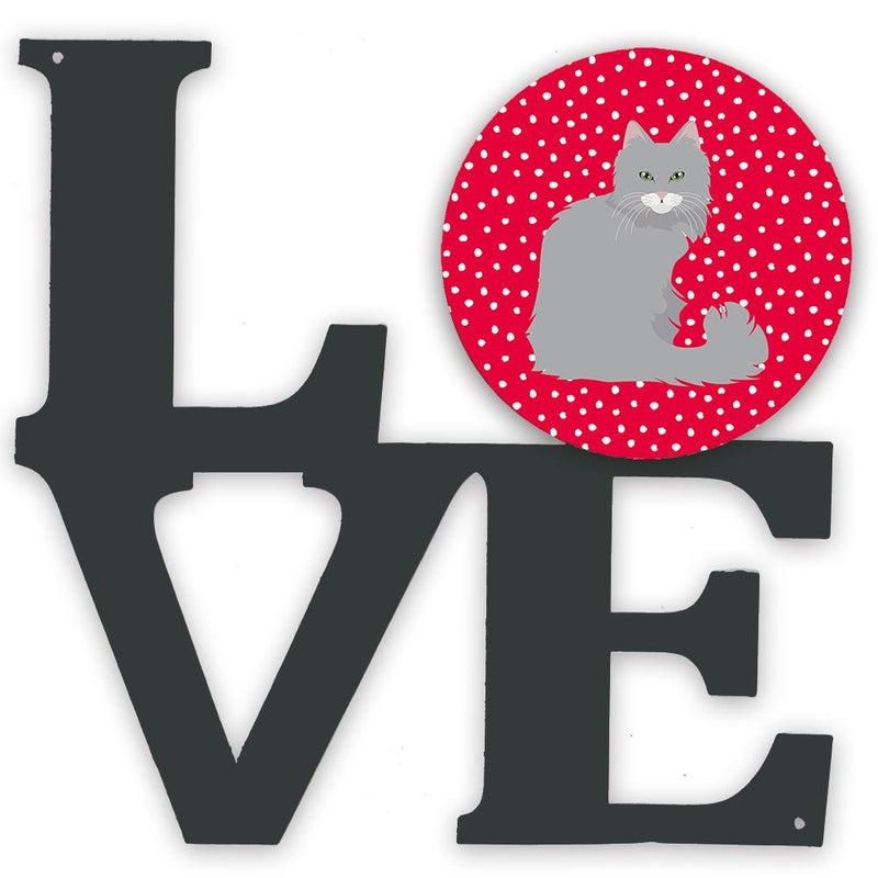 Norwegian Forest Cat Love Metal Wall Artwork LOVE CK5772WALV