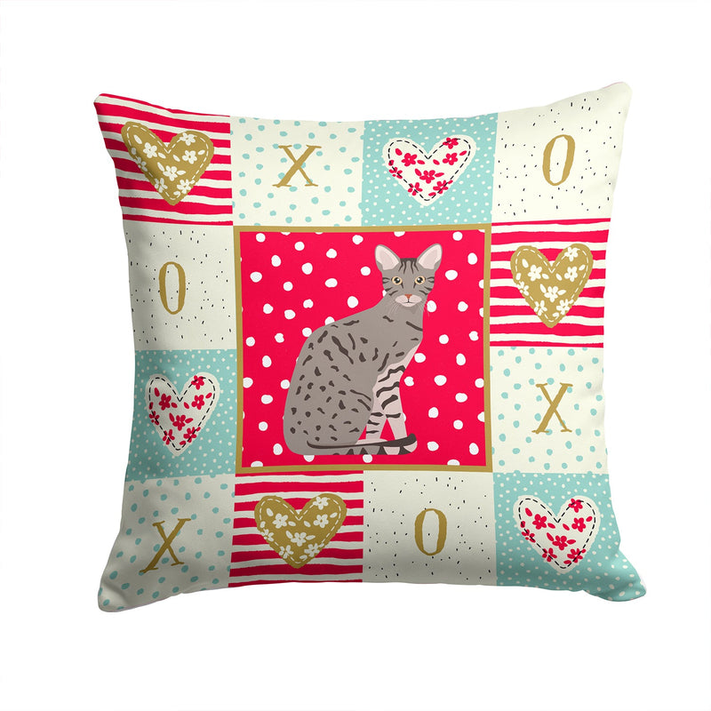 Ocicat Cat Love Throw Pillow - 14x14 Decorative Pillow – Art for Your Home & Patio CK5773PW1414