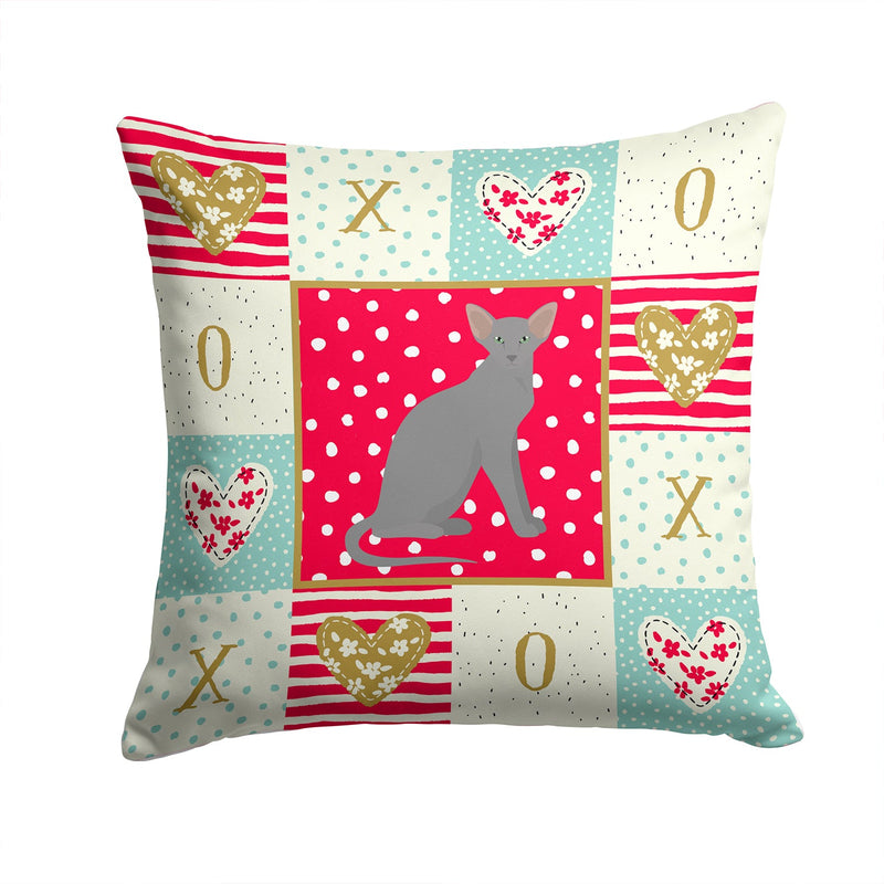 Oriental Shorthair Cat Love Throw Pillow - 14x14 Decorative Pillow – Art for Your Home & Patio CK5777PW1414