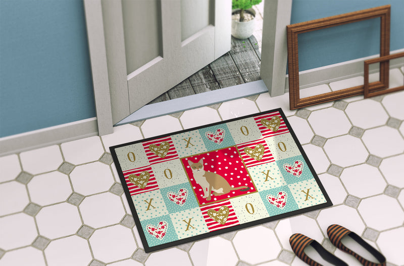 Singapura Cat Love Doormat - 24x36 Decorative Floor Mat – Indoor/Outdoor Rug with Artistic Flair CK5789JMAT