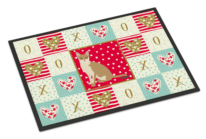 Singapura Cat Love Doormat - 24x36 Decorative Floor Mat – Indoor/Outdoor Rug with Artistic Flair CK5789JMAT