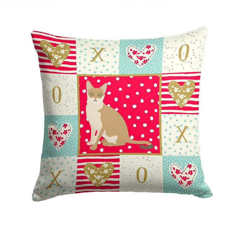 Singapura Cat Love Throw Pillow - 14x14 Decorative Pillow – Art for Your Home & Patio CK5789PW1414