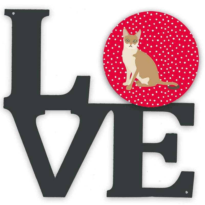 Singapura Cat Love Metal Wall Artwork LOVE CK5789WALV