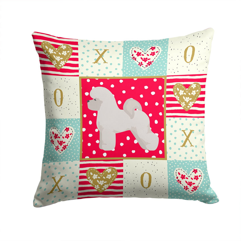 Bichon Fris� Love Fabric Decorative Pillow CK5813PW1414