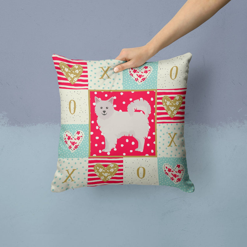 Italian Spitz Love Throw Pillow - 14x14 Decorative Pillow – Art for Your Home & Patio CK5847PW1414