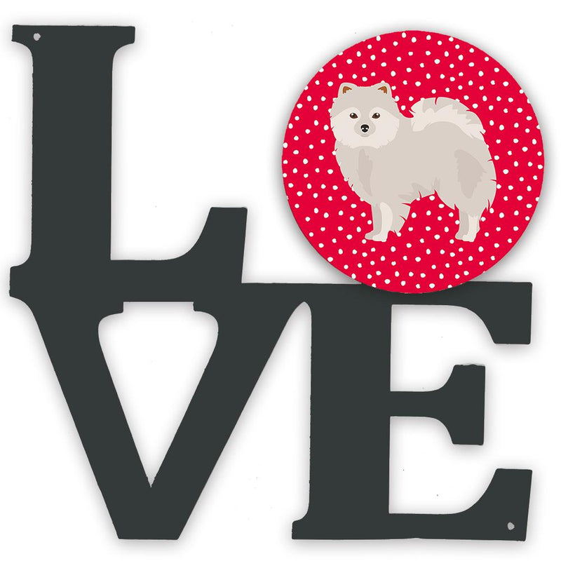 Japanese Spitz Love Metal Wall Artwork LOVE CK5850WALV