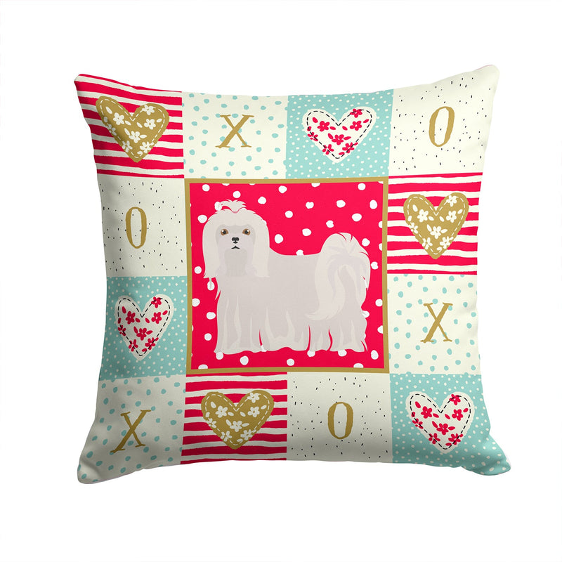 Maltese Love Throw Pillow - 14x14 Decorative Pillow – Art for Your Home & Patio CK5861PW1414