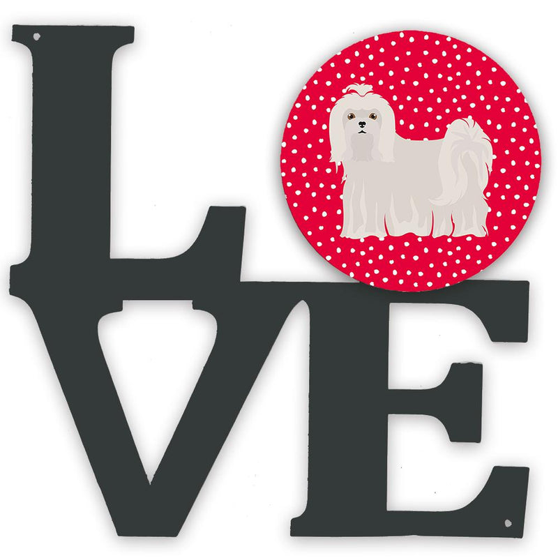 Maltese Love Metal Wall Artwork LOVE CK5861WALV