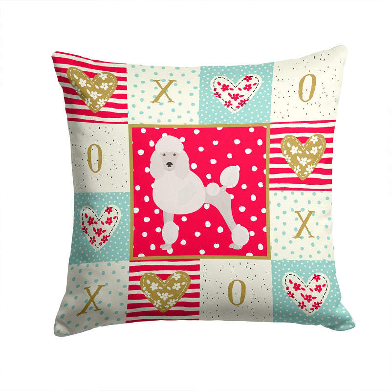 Poodle Love Throw Pillow - 14x14 Decorative Pillow – Art for Your Home & Patio CK5880PW1414