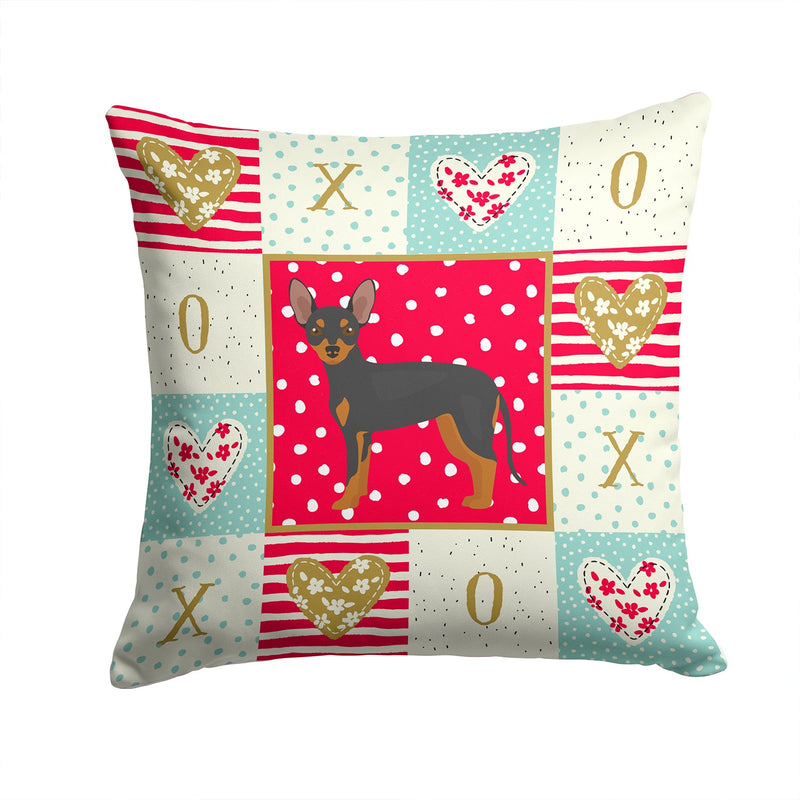 Prague Ratter Love Throw Pillow - 14x14 Decorative Pillow – Art for Your Home & Patio CK5884PW1414