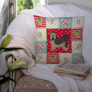 Russian Lapdog Love Throw Pillow - 14x14 Decorative Pillow – Art for Your Home & Patio CK5888PW1414