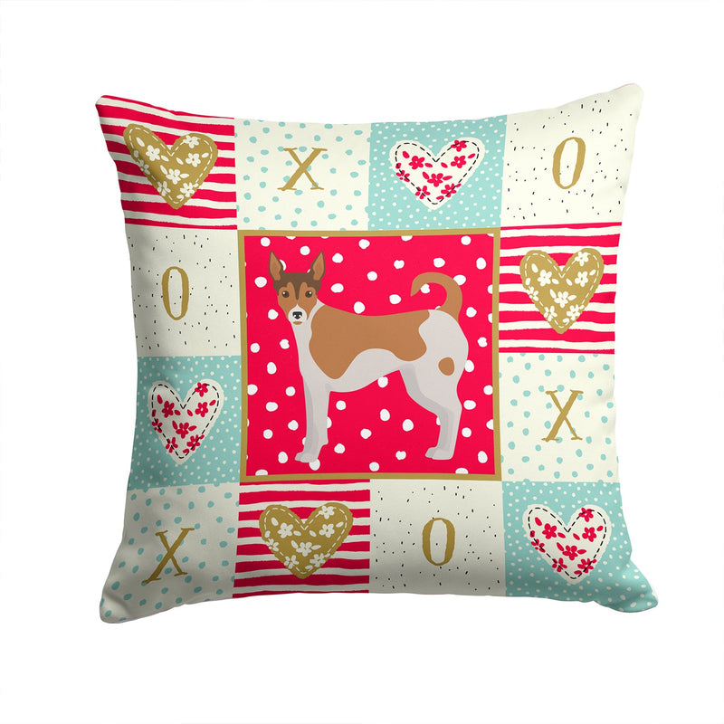 Tenterfield Terrier Love Fabric Decorative Pillow CK5896PW1414