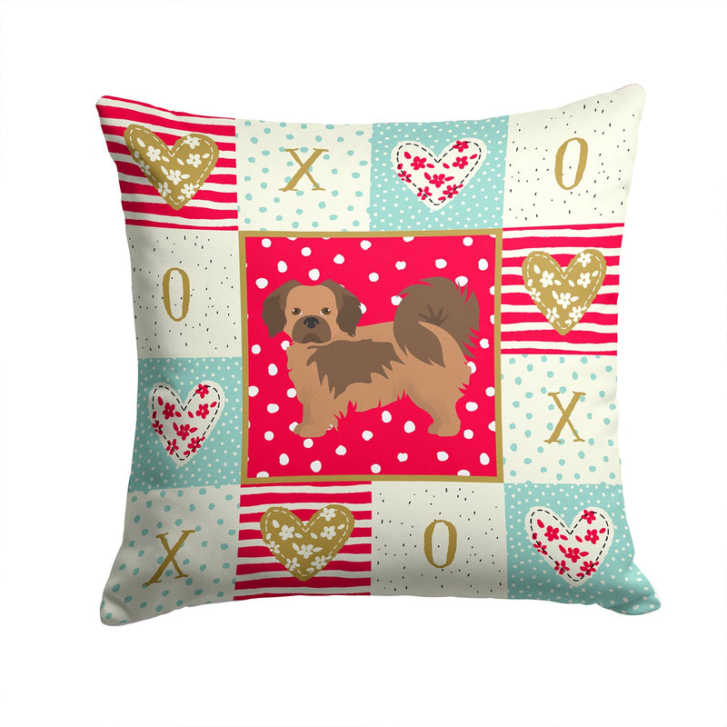 Tibetan Spaniel Love Fabric Decorative Pillow CK5897PW1414