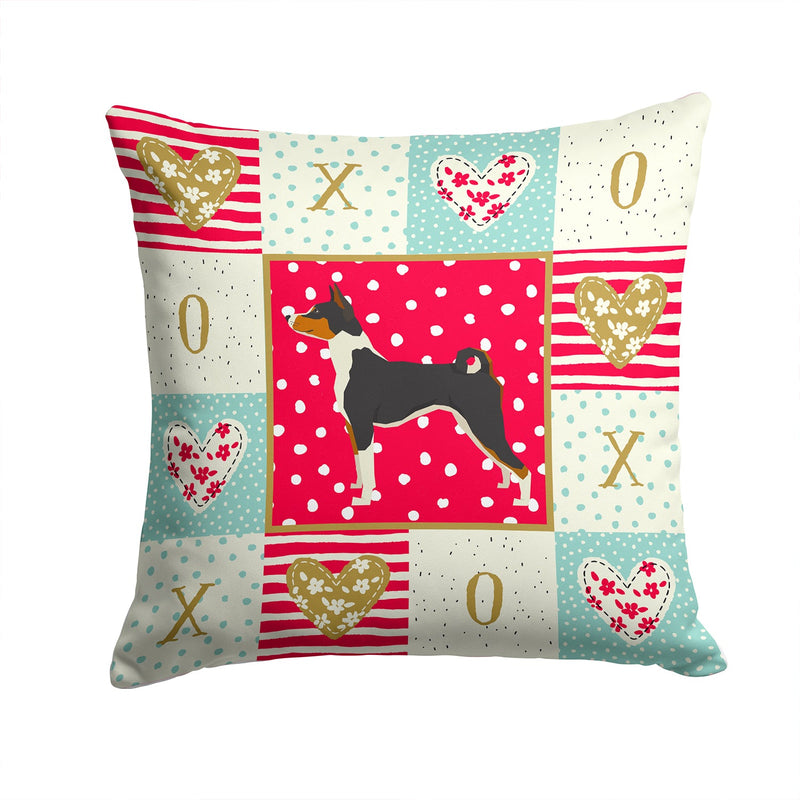 Basenji Love Fabric Decorative Pillow CK5907PW1414