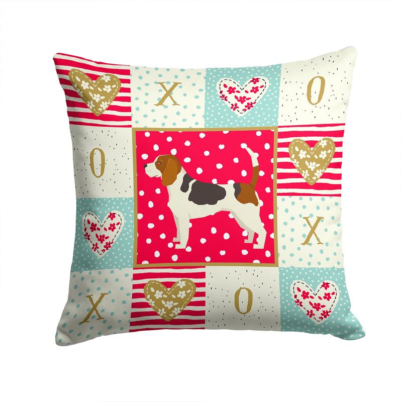 Beagle Love Fabric Decorative Pillow CK5909PW1414