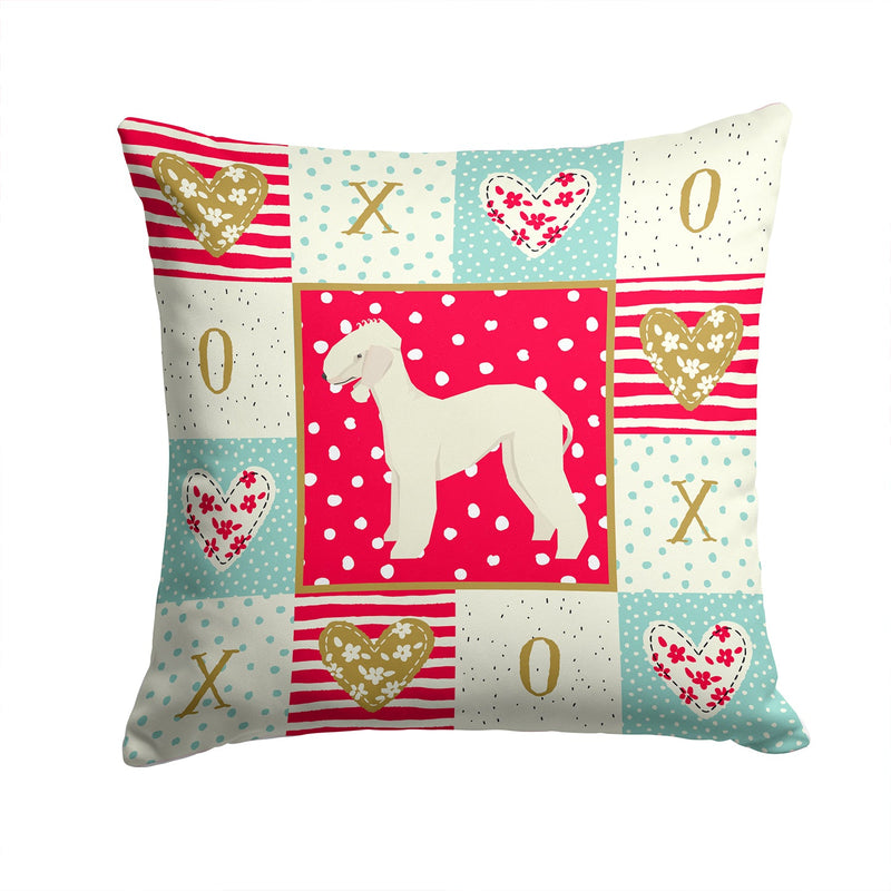 Bedlington Terrier Love Fabric Decorative Pillow CK5910PW1414