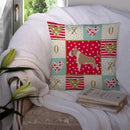 Fawn and White Bull Terrier Love Throw Pillow - 14x14 Decorative Pillow – Art for Your Home & Patio CK5918PW1414