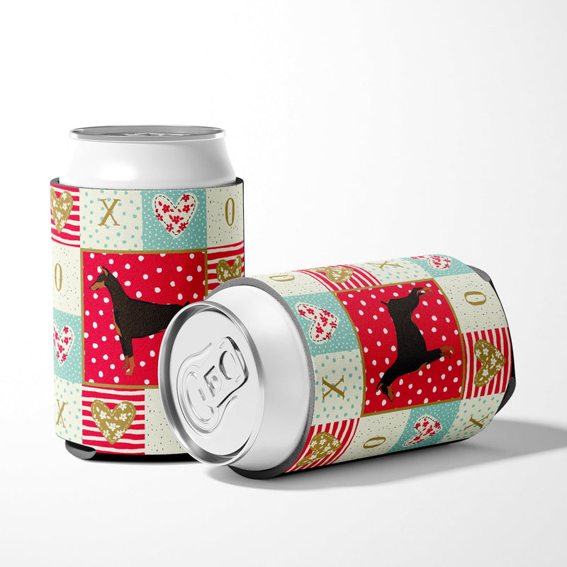 Doberman Pinscher Love Can or Bottle Hugger CK5925CC