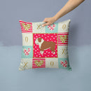 English Bulldog Love Throw Pillow - 14x14 Decorative Pillow – Art for Your Home & Patio CK5926PW1414