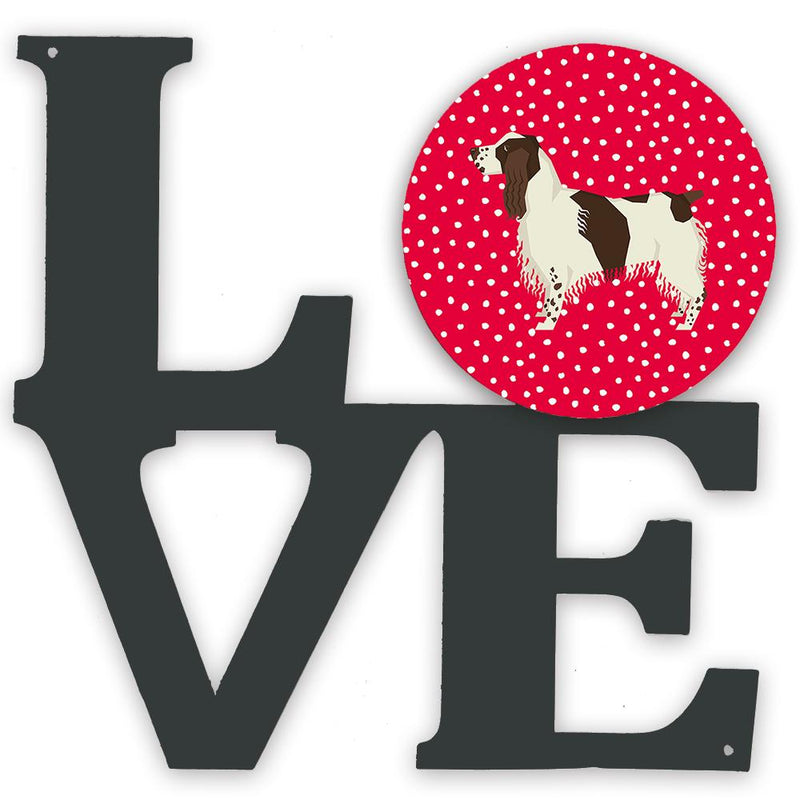 English Springer Spaniel Love Decorative Wall Art – Artist-Designed Metal Print for Home or Office CK5927WALV