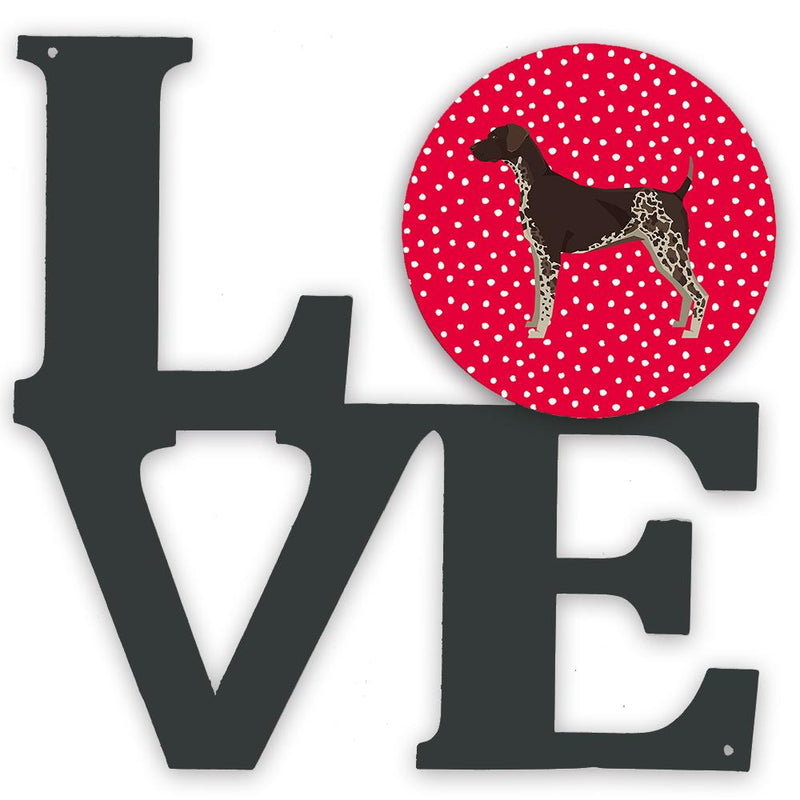 German Shorthaired Pointer Love Metal Wall Artwork LOVE CK5931WALV