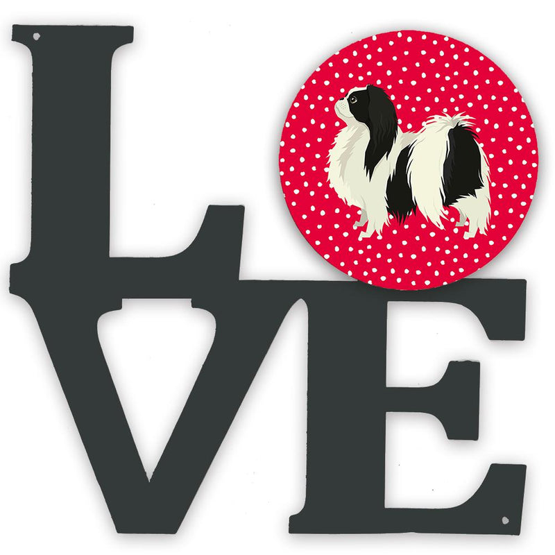 Japanese Chin Love Metal Wall Artwork LOVE CK5938WALV