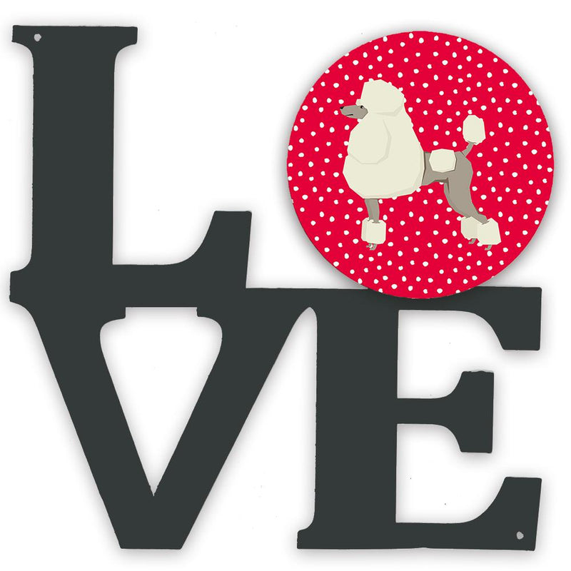 Poodle Love Metal Wall Artwork LOVE CK5946WALV