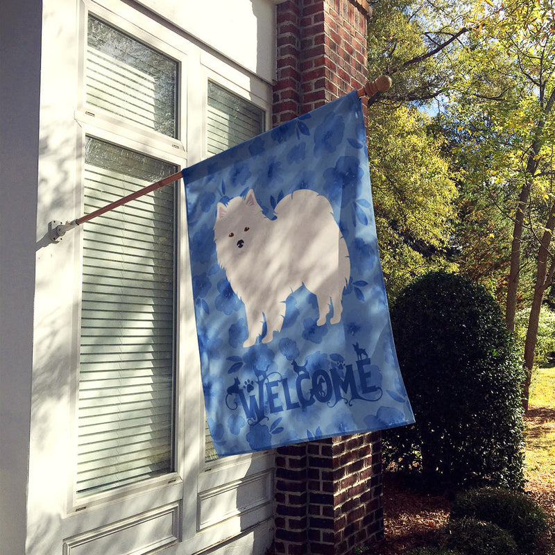 American Eskimo Welcome Flag Canvas House Size CK5964CHF