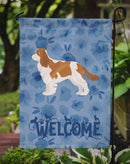 Blenheim Cavalier Spaniel Welcome Garden Flag - Outdoor Decorative Yard Flag CK5974GF