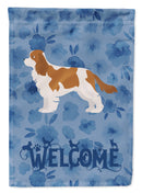 Blenheim Cavalier Spaniel Welcome Garden Flag - Outdoor Decorative Yard Flag CK5974GF
