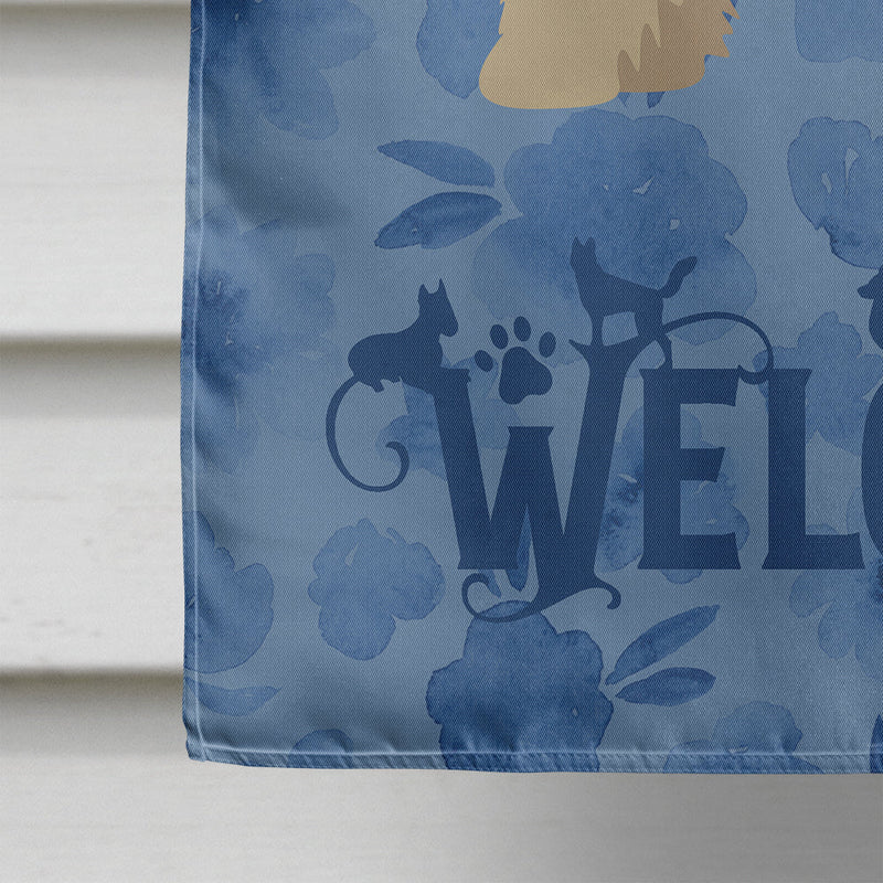 Russian Lapdog Welcome Flag Canvas House Size CK6044CHF