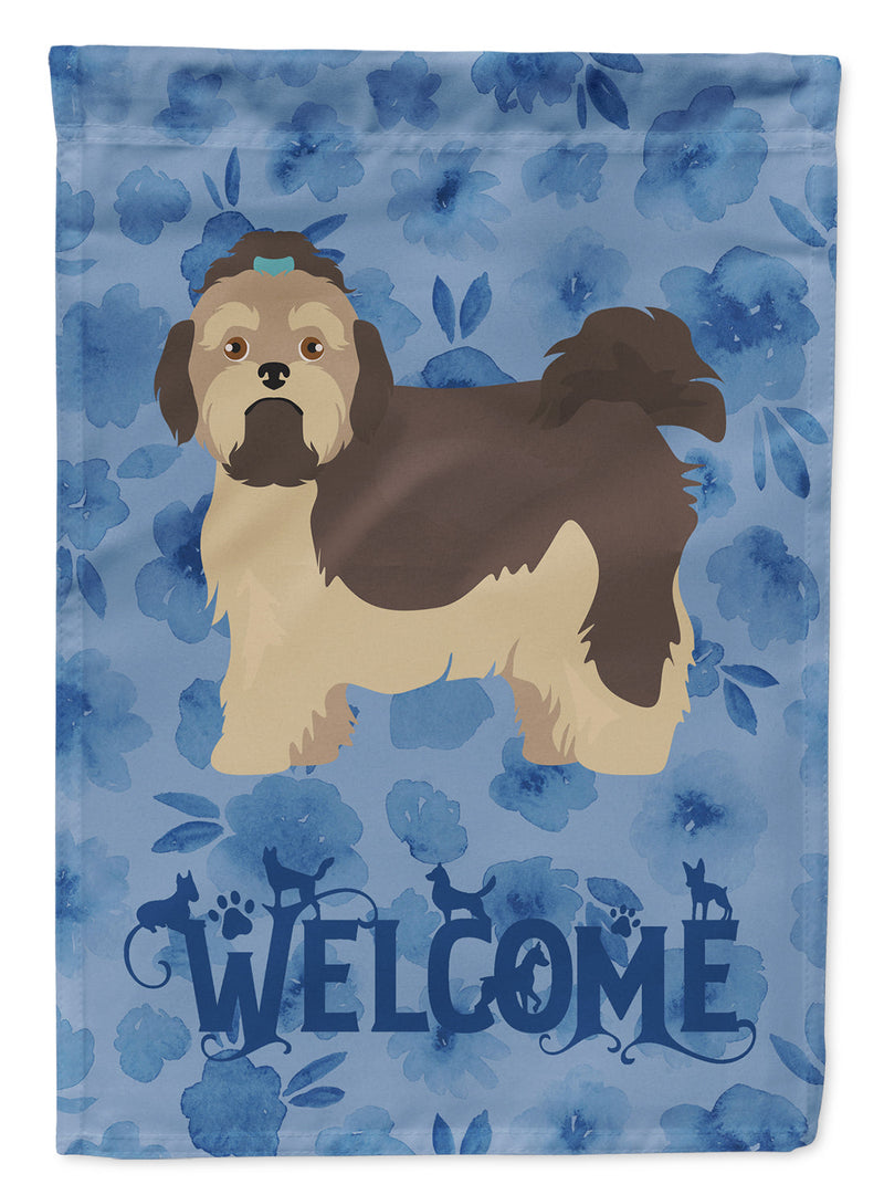 Russian Lapdog Welcome Flag Canvas House Size CK6044CHF