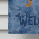Russian Tor Terrier Welcome House Flag 28x40 Porch Sleeve Pole Decorative Outside Yard Banner Artwork Wall Hanging, Polyester