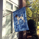 Toy Fox Terrier Welcome House Flag 28x40 Porch Sleeve Pole Decorative Outside Yard Banner Artwork Wall Hanging, Polyester