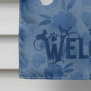 Bichon Frisé Welcome House Flag 28x40 Porch Sleeve Pole Decorative Outside Yard Banner Artwork Wall Hanging, Polyester