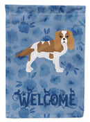 Blenheim Cavalier Spaniel Welcome Garden Flag – Decorative Outdoor Yard Flag CK6069GF