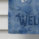 Dalmatian Welcome House Flag 28x40 Porch Sleeve Pole Decorative Outside Yard Banner Artwork Wall Hanging, Polyester