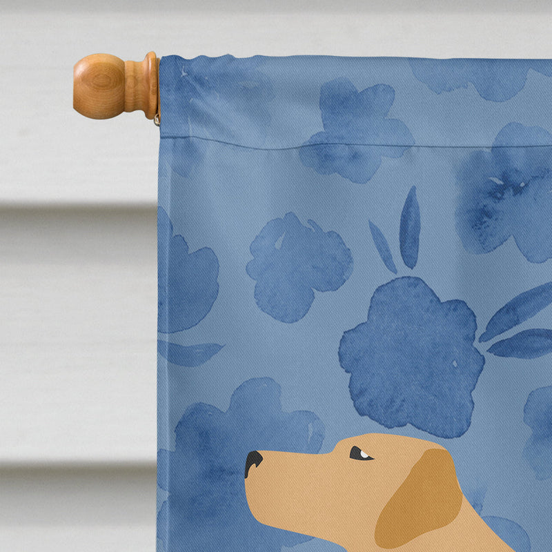 Yellow Labrador Retriever Welcome Flag Canvas House Size CK6124CHF