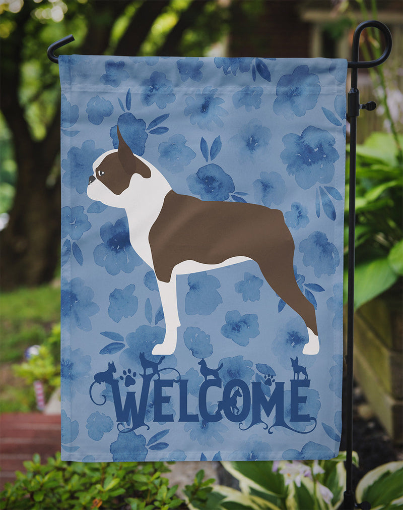 Boston Terrier Welcome Flag Garden Size CK6171GF