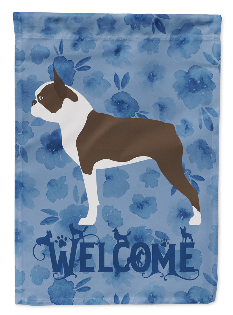 Boston Terrier Welcome Flag Garden Size CK6171GF