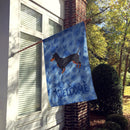 Dachshund Welcome House Flag 28x40 Porch Sleeve Pole Decorative Outside Yard Banner Artwork Wall Hanging, Polyester