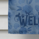 Dachshund Welcome House Flag 28x40 Porch Sleeve Pole Decorative Outside Yard Banner Artwork Wall Hanging, Polyester