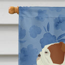 English Bulldog Welcome House Flag 28x40 Porch Sleeve Pole Decorative Outside Yard Banner Artwork Wall Hanging, Polyester