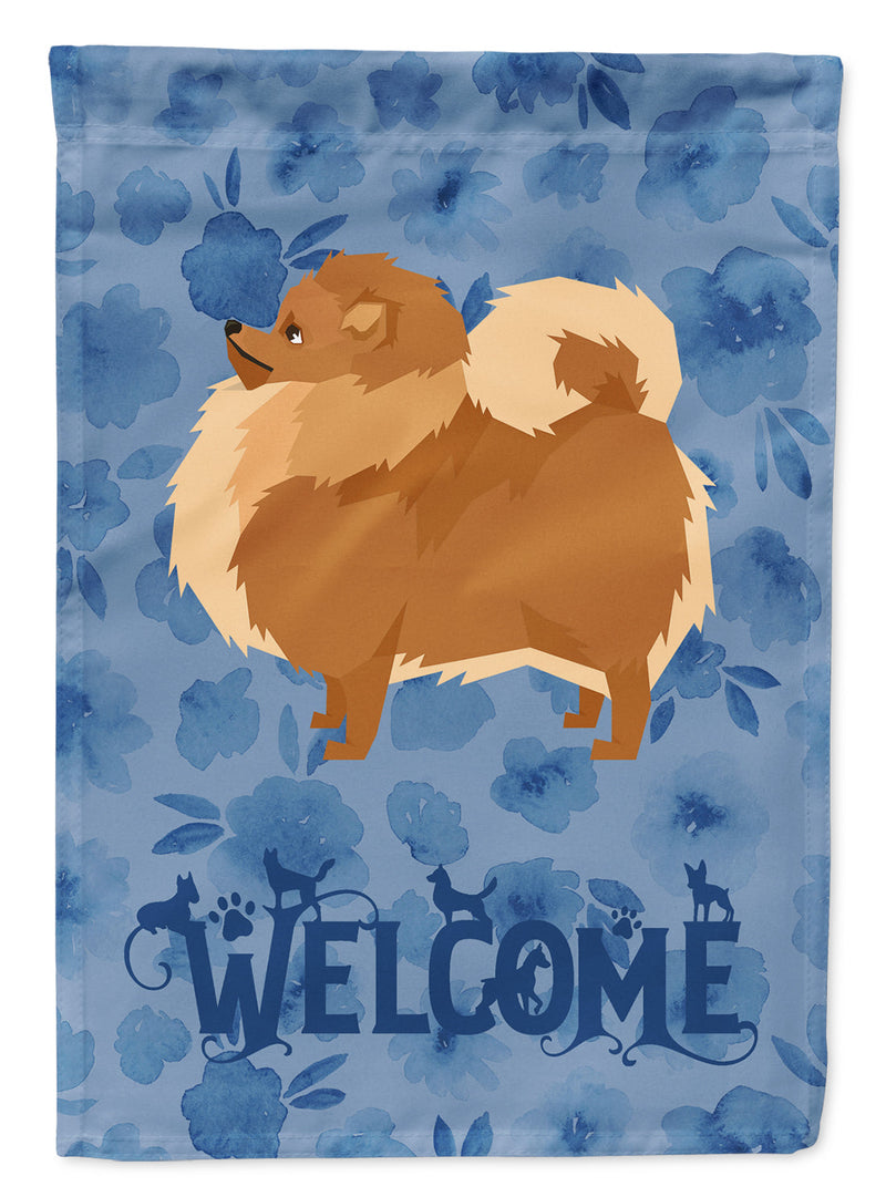 Pomeranian Welcome Flag Garden Size CK6259GF