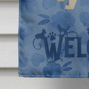 Pug Welcome House Flag 28x40 Porch Sleeve Pole Decorative Outside Yard Banner Artwork Wall Hanging, Polyester